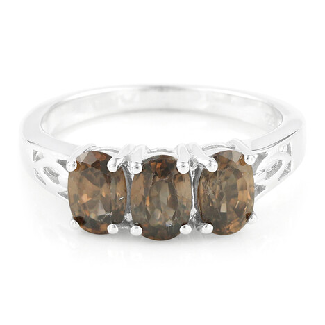 Anello in argento con Zircone Cannella