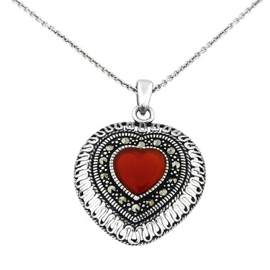 Collar en plata con Cornalina