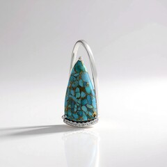 Ciondolo in argento con Turchese Ramato Blu Mohave (Faszination Türkis)