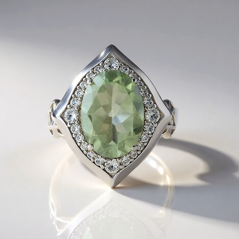 Anello in argento con Ametista Verde (Dallas Prince Designs)