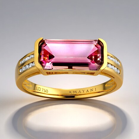 Anello in oro con Diasporo Rosa (AMAYANI)