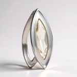 Pendentif en argent et Quartz blanc (MONOSONO COLLECTION)