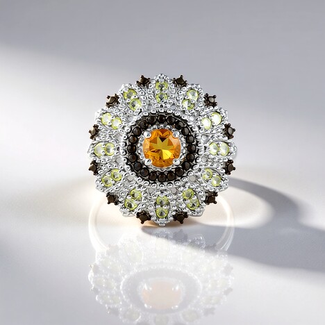 Anello in argento con Citrino