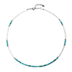 Edelstein-Silberhalskette