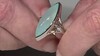 Anillo en plata con Calcedonia agua