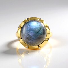 Anello in argento con Labradorite Verde Maniry