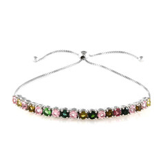 Zilveren armband met toermalijnen