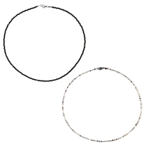 Edelstein-Silberhalsketten