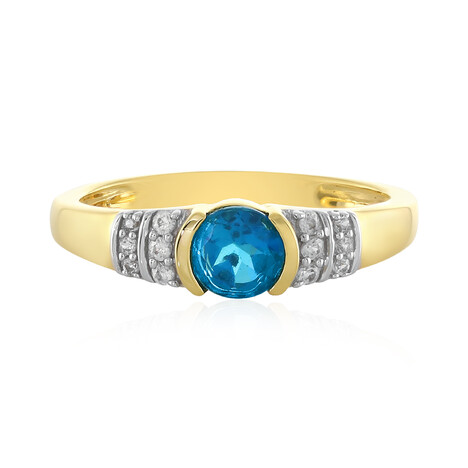Anello in argento con Apatite Blu Neon
