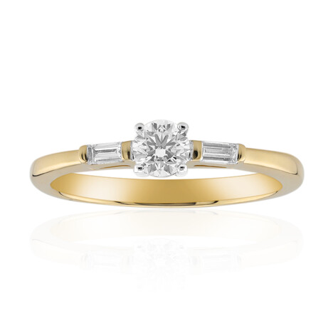 Anello in oro con Diamante IF (D) (Annette)