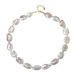 Collana in argento con Perla d'Acqua Dolce Bianca