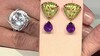 Pendientes en plata con Amatista (Adela Silber)