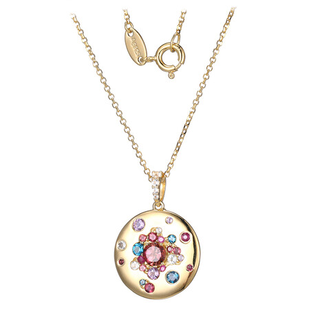 Edelstein-Silberhalskette