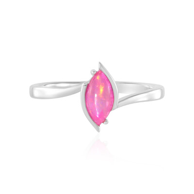 Anello in argento con Opale Rosa dell'Etiopia