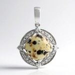 Ciondolo in argento con Diaspro Dalmata