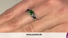 Anillo en plata con Diópsido de Rusia