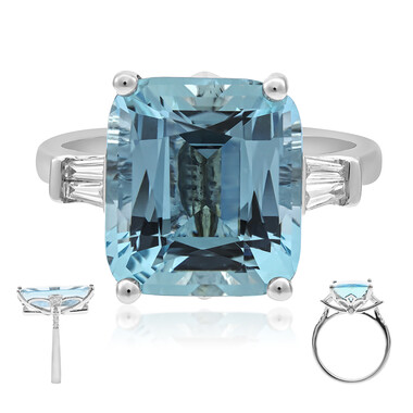 14K AAA Brazilian Aquamarine Gold Ring (AMAYANI)