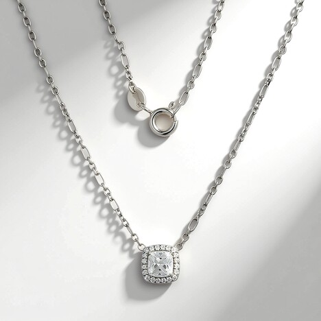 Collana in argento con Topazio Bianco