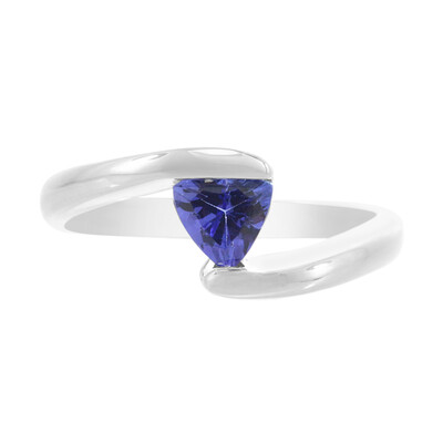 Gouden ring met een AAA tanzaniet (CIRARI)
