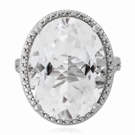 Bague en argent et Quartz blanc