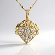 Zilveren halsketting met zirkonen (Dallas Prince Designs)