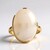 Anello in argento con Agata Bianca (Bali Barong)