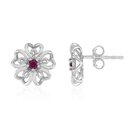Orecchini in argento con Rodolite