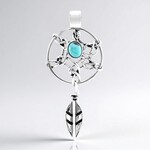 Ciondolo in argento con Turchese Kingman Mohave Blu (Jones Lee)