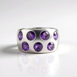Anello in argento con Ametista Siberiana