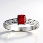 Anello in argento con Zircone Rosa