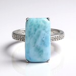 Bague en argent et Larimar