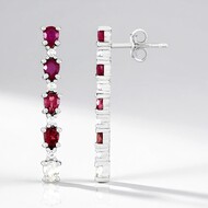 Pendientes en plata con Rubí de Madagascar