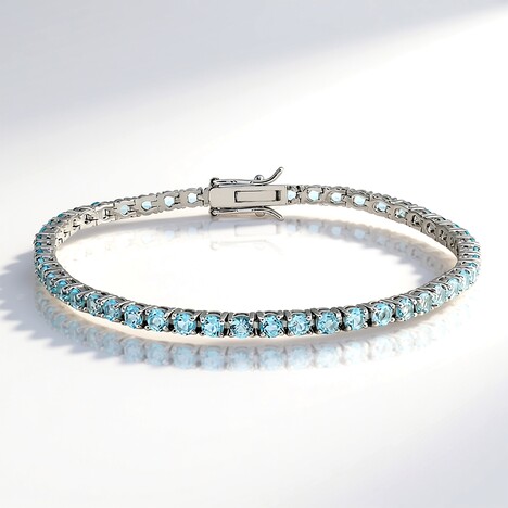 Bracciale in argento con Topazio Blu Cielo