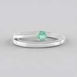 Anello in argento con Smeraldo Russo