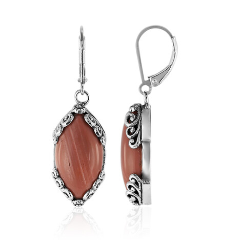 Pendientes en plata con Ópalo rosa de Australia (Art of Nature)