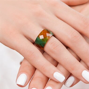 Anillo con Ágata multicolor