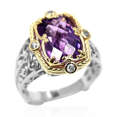 Bague en argent et Améthyste de Bolivie (Dallas Prince Designs)