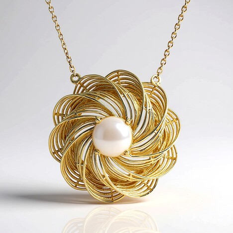 Collana in oro con Opale di Welo (Ornaments by de Melo)