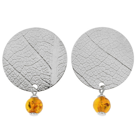 Orecchini in argento con Ambra Baltica (dagen)