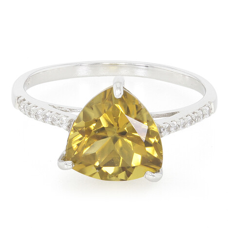 Champagner-Quarz-Silberring