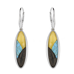 Pendientes en plata con Roble palustre (dagen)