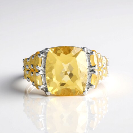 Anello in argento con Citrino
