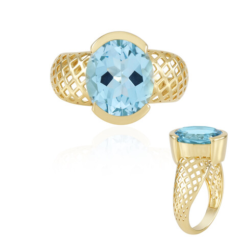 Anello in argento con Topazio Blu Cielo (Ornaments by de Melo)