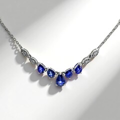 Collana in oro con Zaffiro Ceylon Blu (CIRARI)