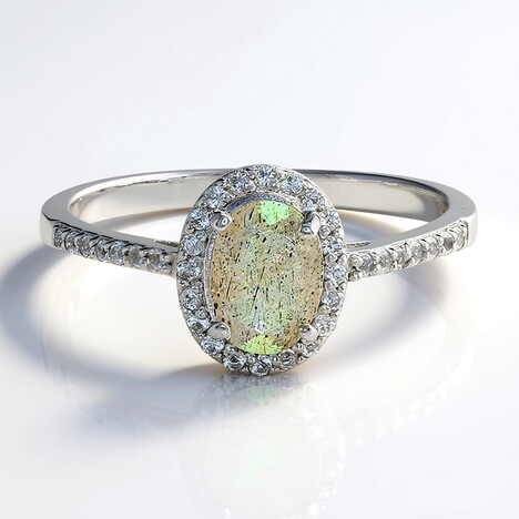 Anello in argento con Labradorite
