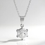 Collier en argent et Topaze blanche