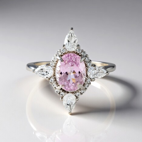 Anello in argento con Kunzite