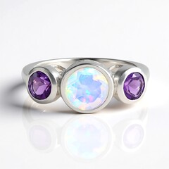 Anello in argento con Opale di Welo (de Melo Essence)