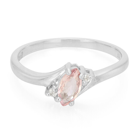 Padparadscha-Saphir-Silberring