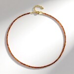 Collier en argent et Saphir Padparadscha